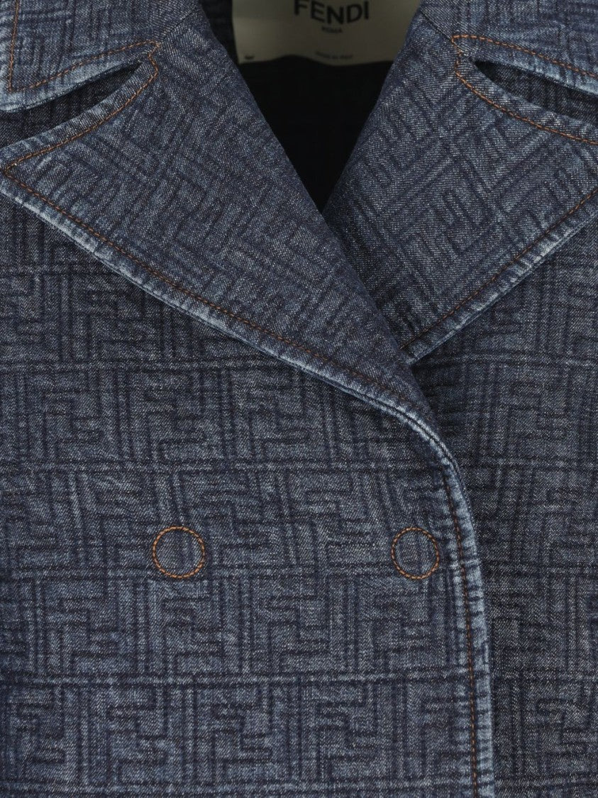 Fendi Textured Geometric Pattern Fendi Jacket