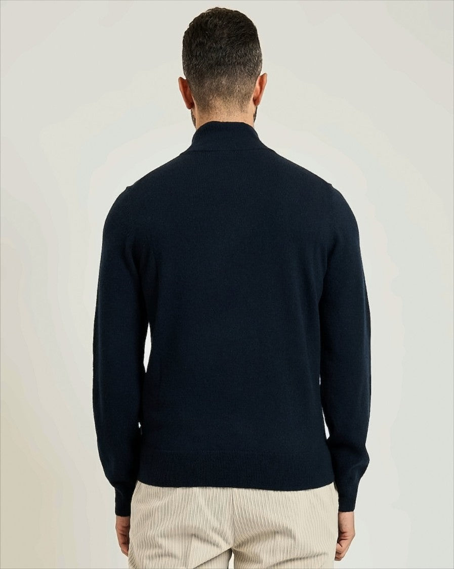 Boss Classic Knit Sweater With Half-Zip Closure