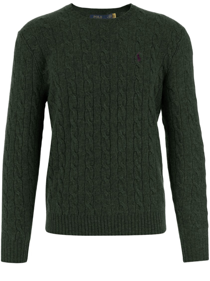 Polo Ralph Lauren Cable-Knit Wool And Cashmere Sweater With Embroidered Logo