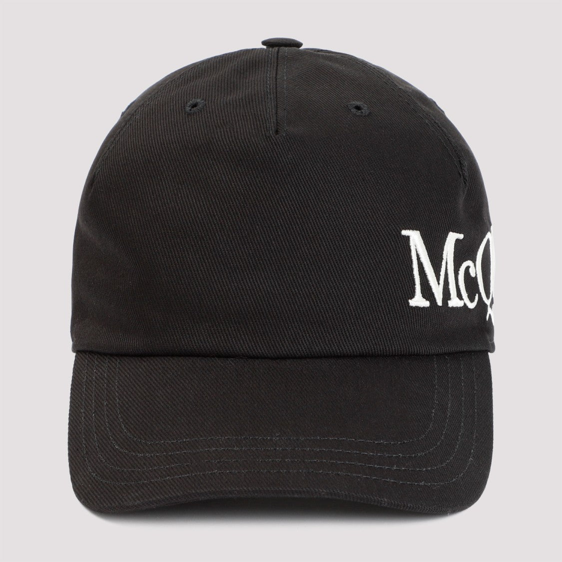 Alexander Mcqueen Black Ivory Cotton Hat