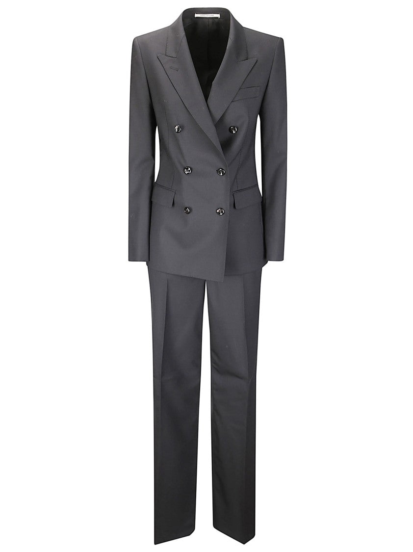 Tagliatore Double-Breasted Tailored Suit With Structured Blazer And Straight-Leg Trousers