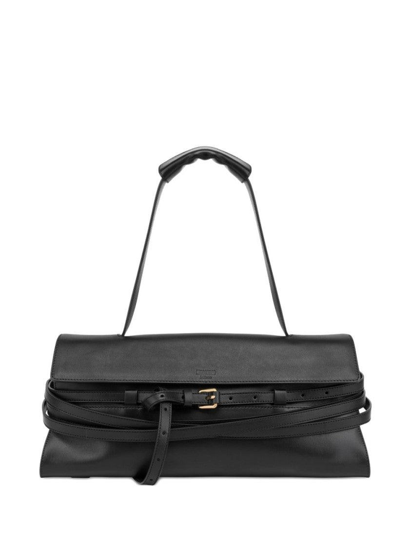 Moschino Smooth Silk And Nylon Black Bag