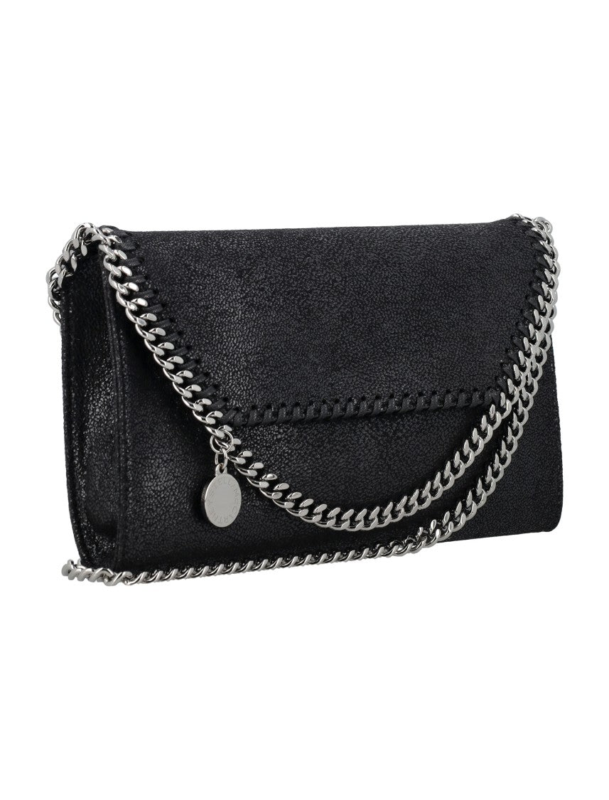 Stella Mccartney Eco Shaggy Deer Chain Wallet With Logo Medallion