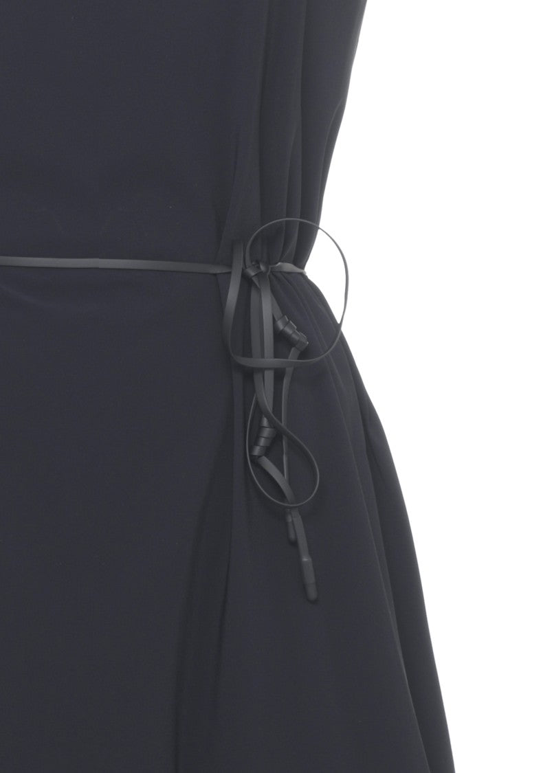 Rrd Sleeveless Blue Mini Dress With Cut-Out Detail And Matching Belt