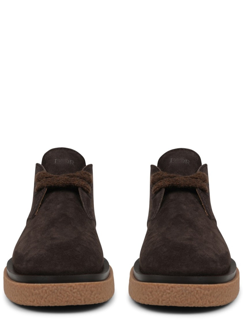 Dior Lace-Up Suede Boots