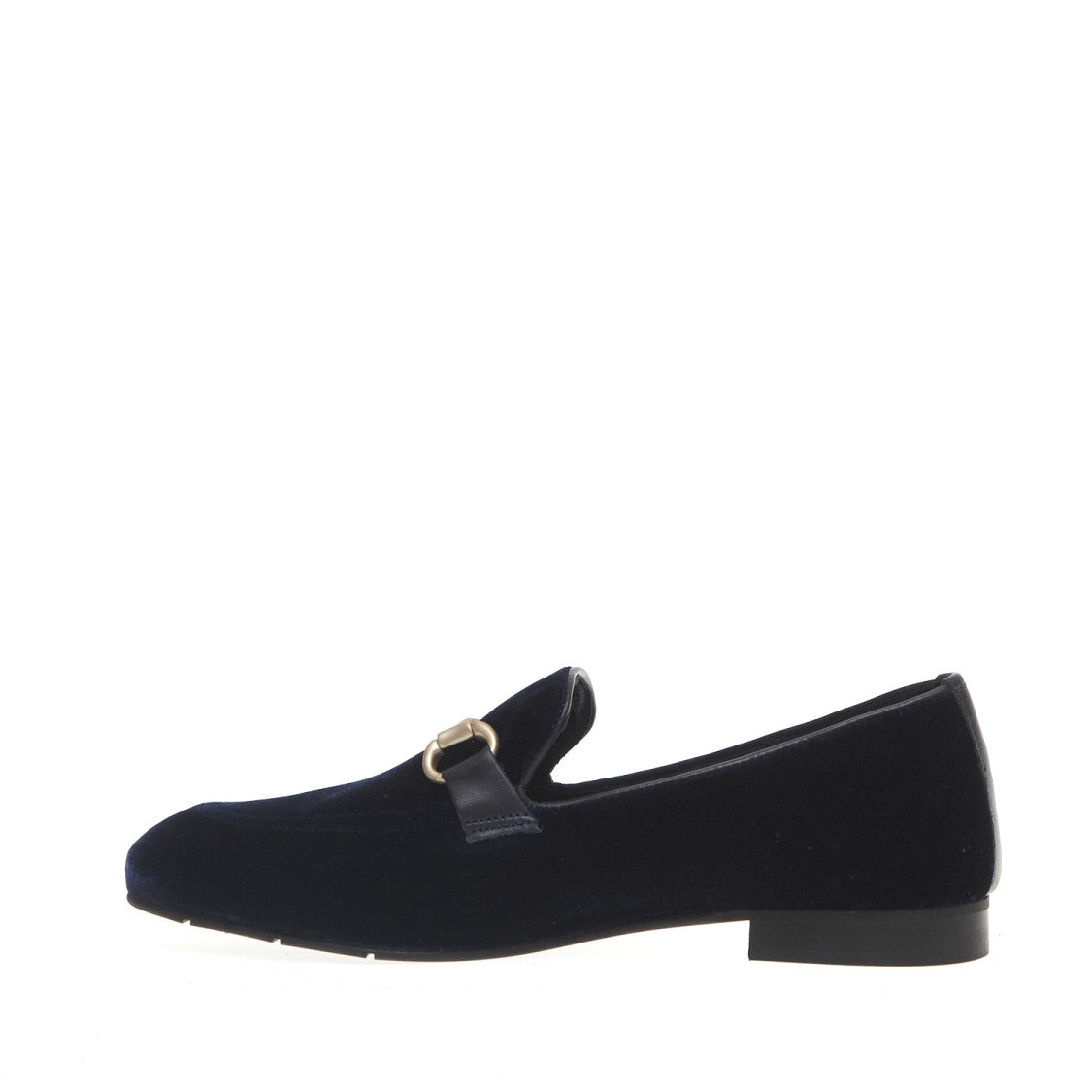 Poesie Veneziane Blue Velvet Horsebit Moccasin