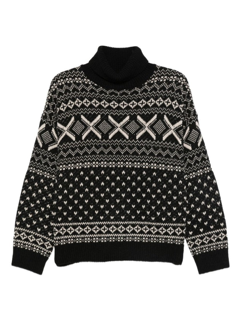 Semi Couture Geometric Patterned Sweater