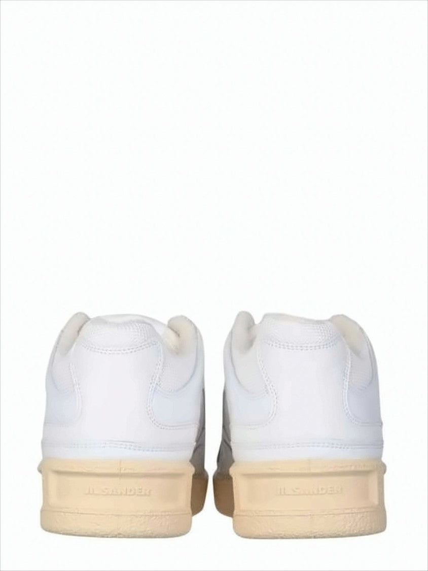 Jil Sander Minimalist Low-Top Sneakers With Perforated Leather Design