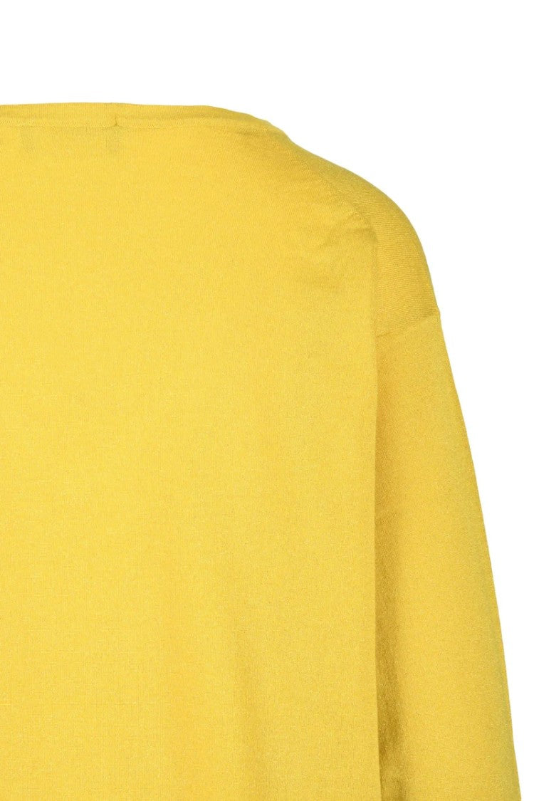 Drumohr V-Neck Sweater Cashmere Silk - Yellow