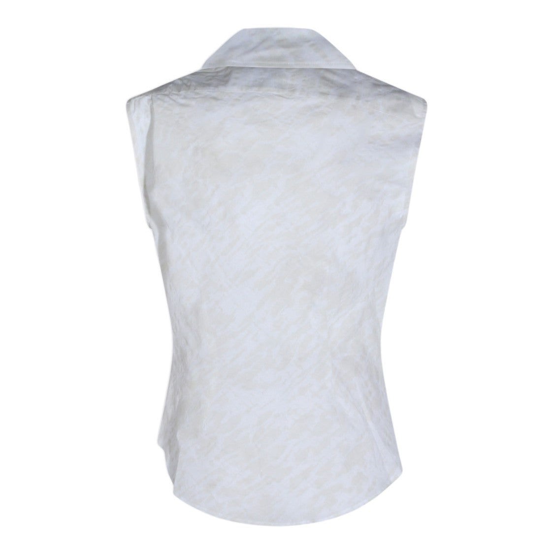 Vivienne Westwood Sleeveless White Shirt With Draped Front
