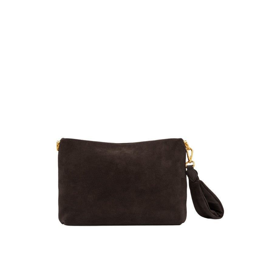 Gianni Chiarini Suede Clutch With Carrying Options
