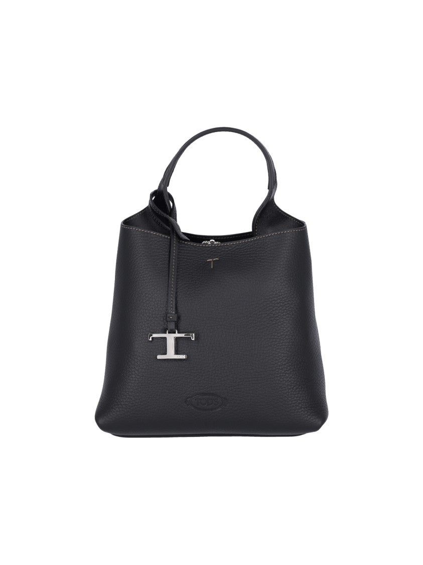Tod's Structured Textured Leather Shoulder Bag