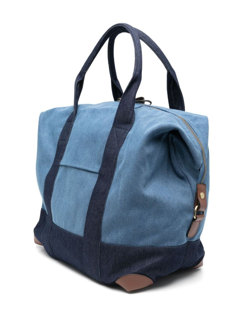 Mc2 Saint Barth Indigo Blue Bag With Top Zip