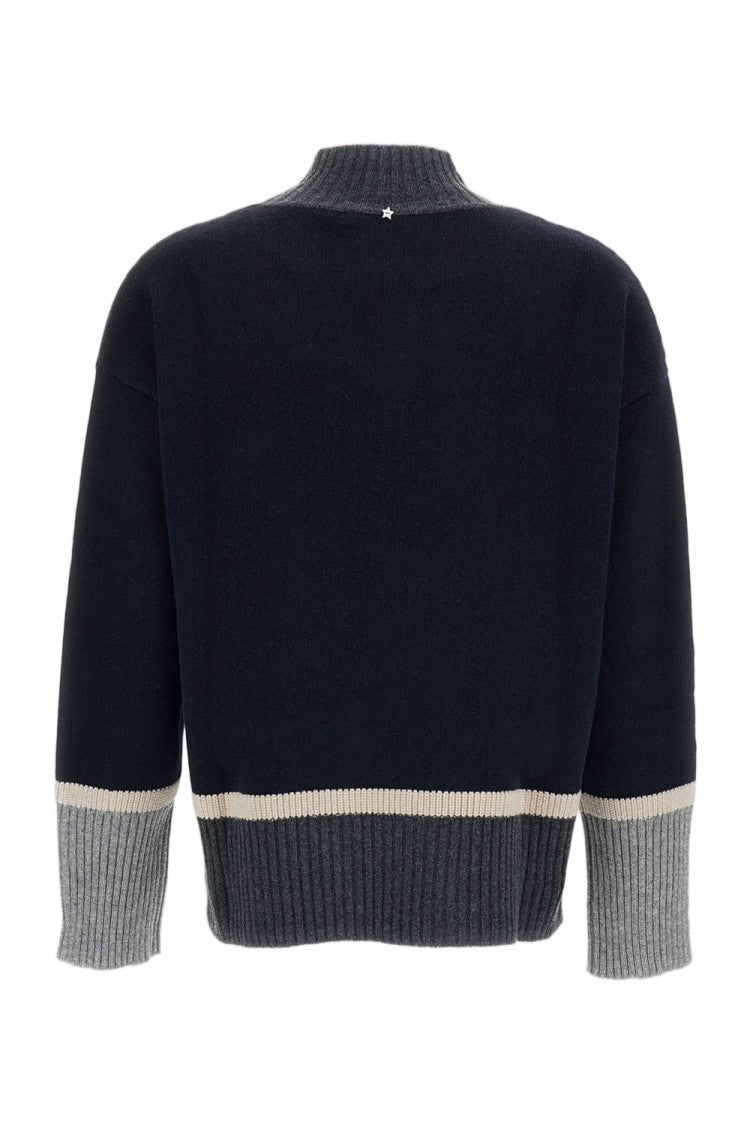 Lorena Antoniazzi Boxy Cropped Sweater With High Ribbed Neckline