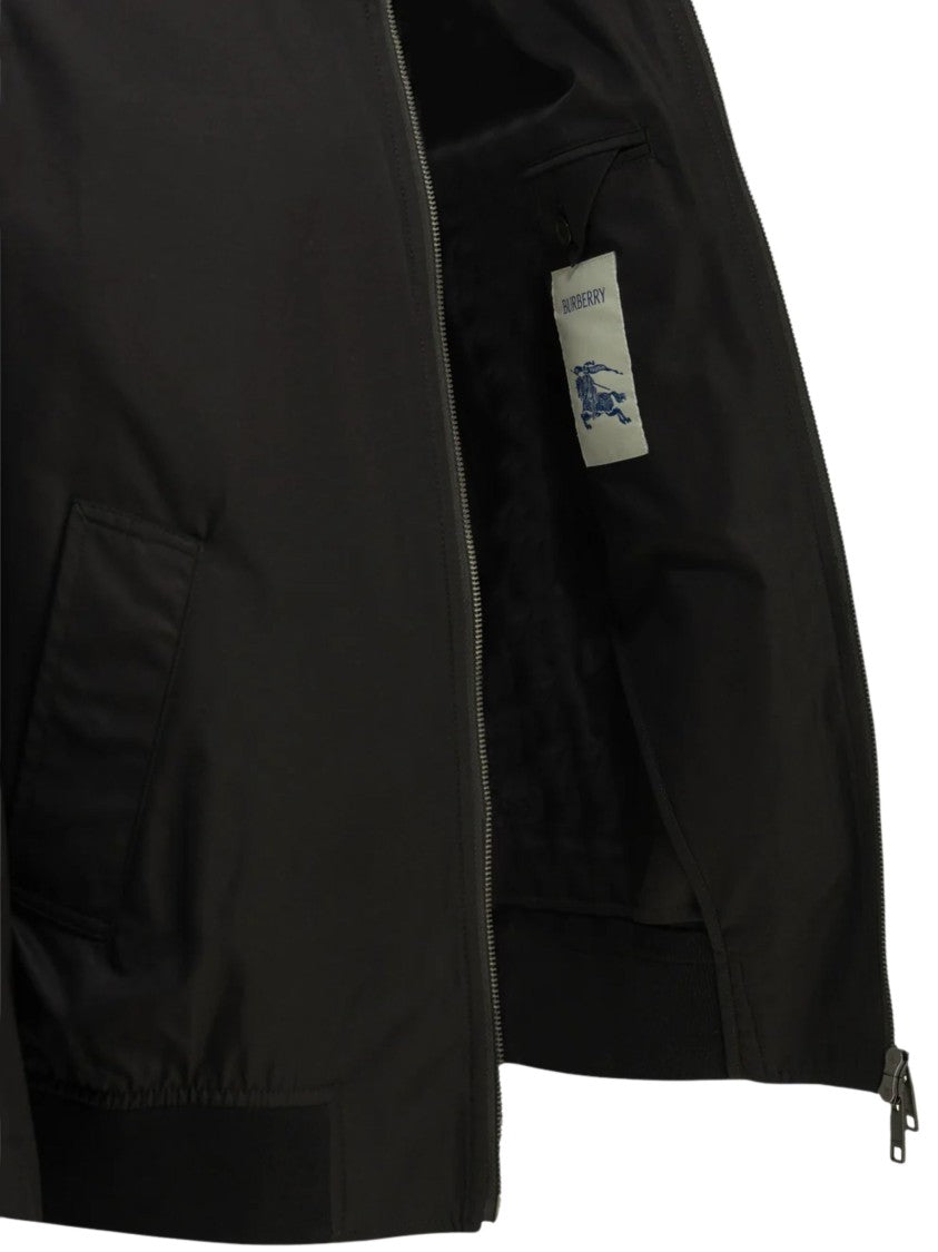 Burberry Harrington Checkered Collar Cotton-Blend Bomber Jacket