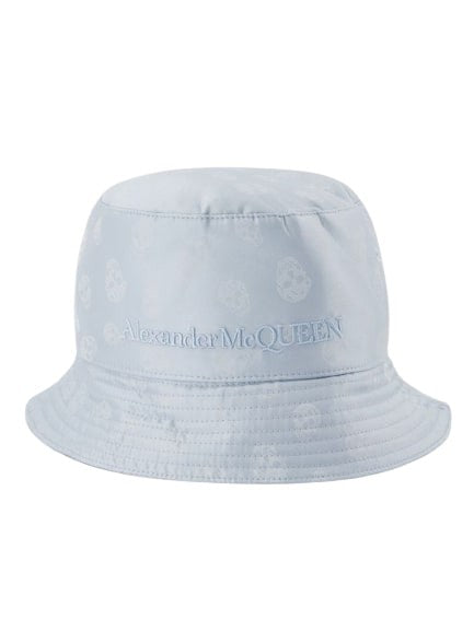 Alexander Mcqueen Skull Jacquard Hat  - Sky Blue - Cotton