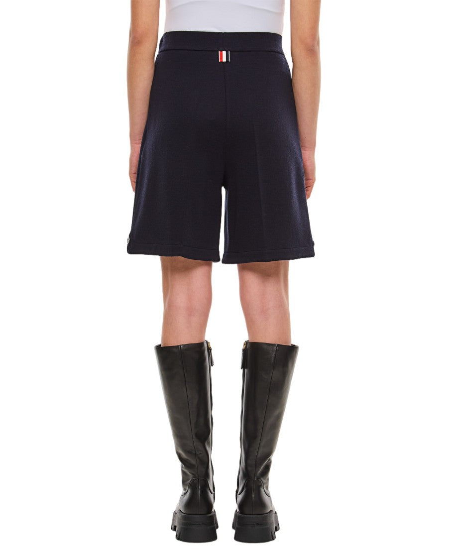 Thom Browne Tailored High-Waisted Shorts With Logo Detail