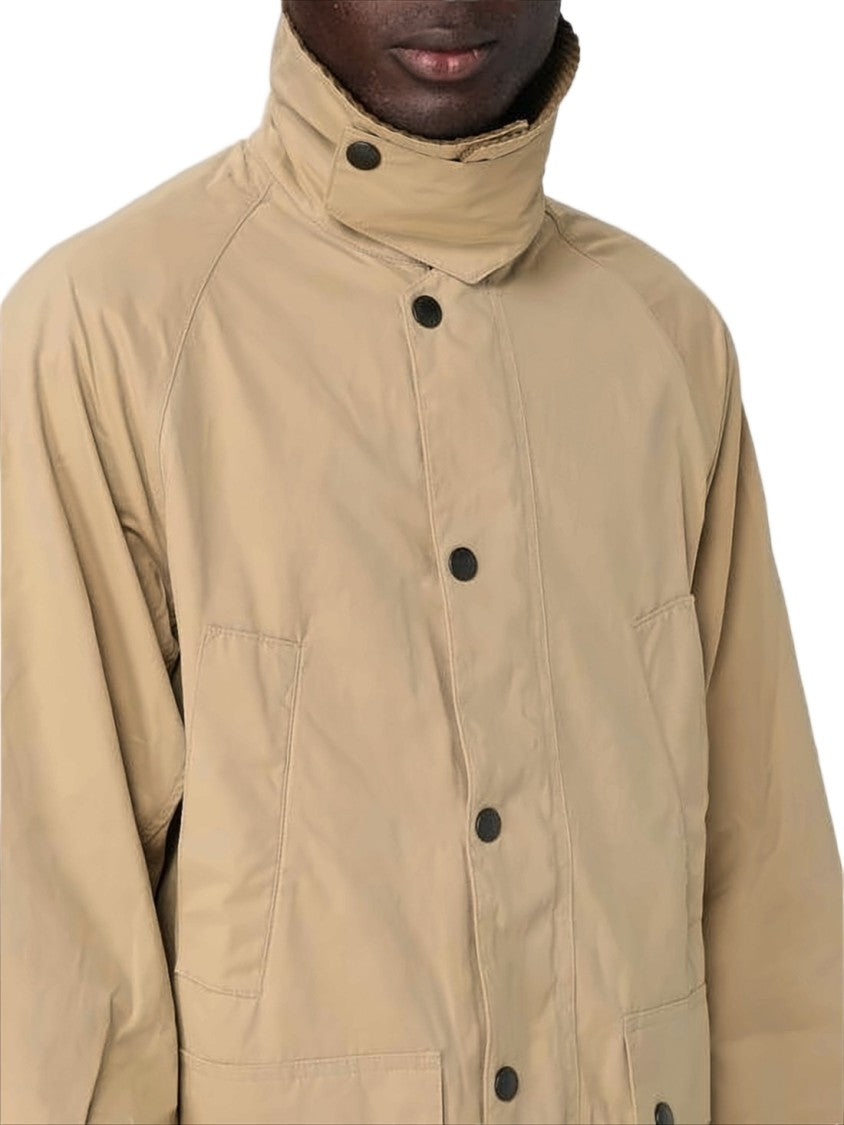Barbour Beige Casual Jacket With Contrasting Corduroy Collar