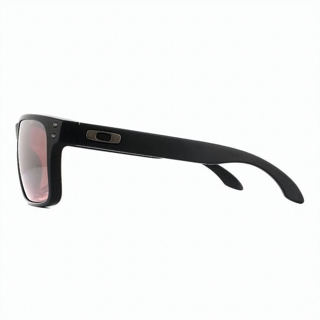 Oakley Matte Black Rectangular Sunglasses With Reflective Lenses