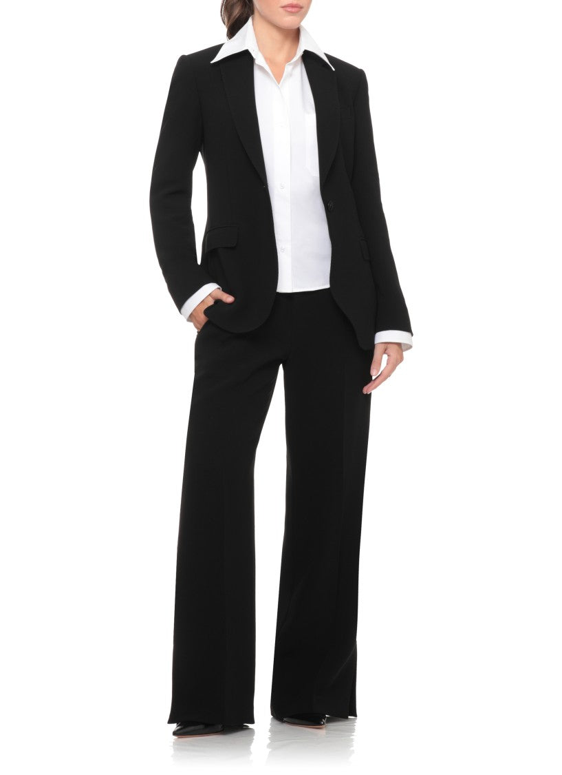 Alberto Biani Black Notched Lapel Single-Breasted Tailored Jacket