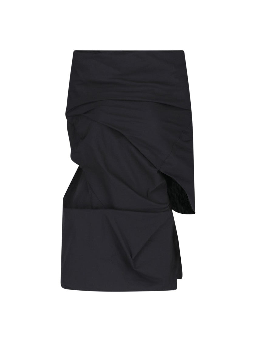 Entire Studios Black Asymmetrical Draped Sculptural Top