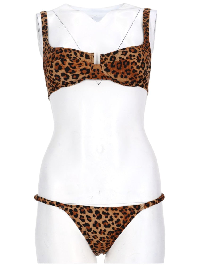 Mc2 Saint Barth Leopard Print Two-Piece Swimwear Set
