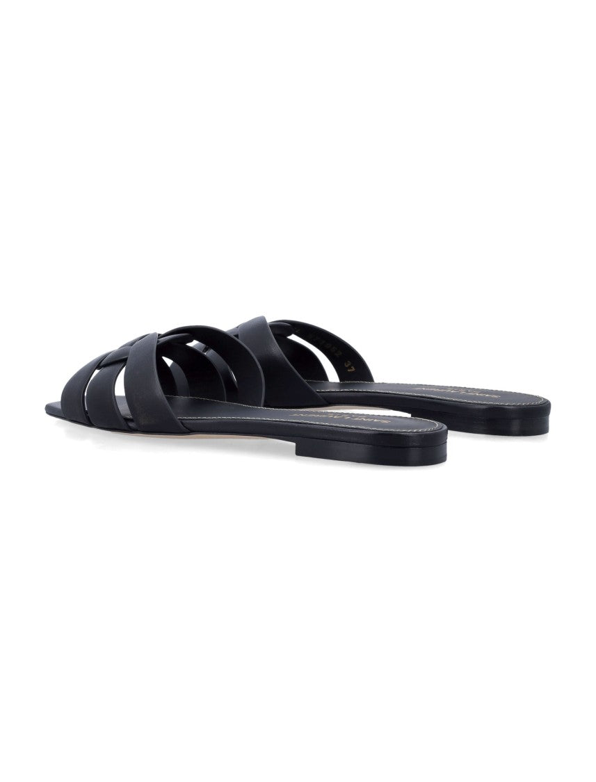 Saint Laurent Saint Laurent Leather Tribute Flat Sandals