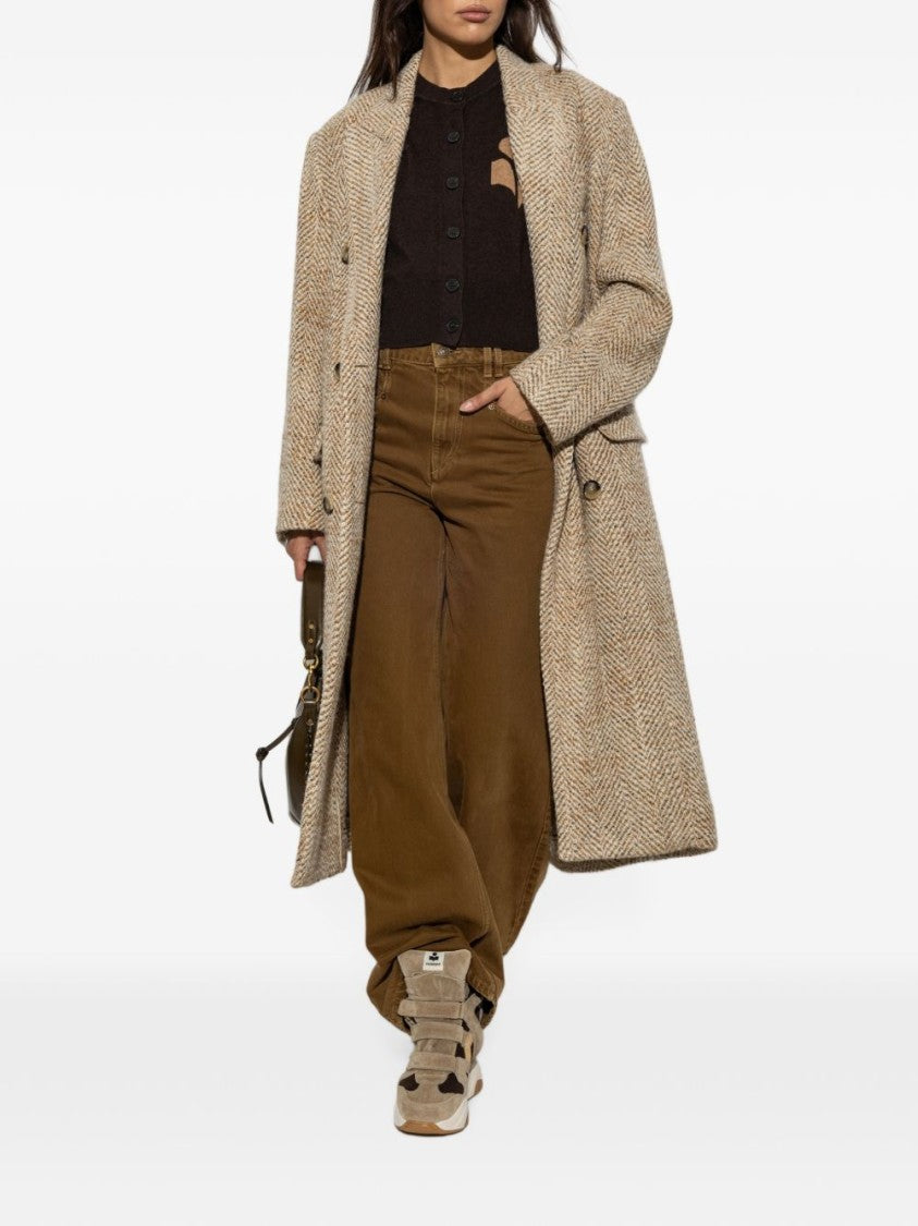 Isabel Marant Étoile Cropped Sweater With Button-Up Front And Abstract Emblem