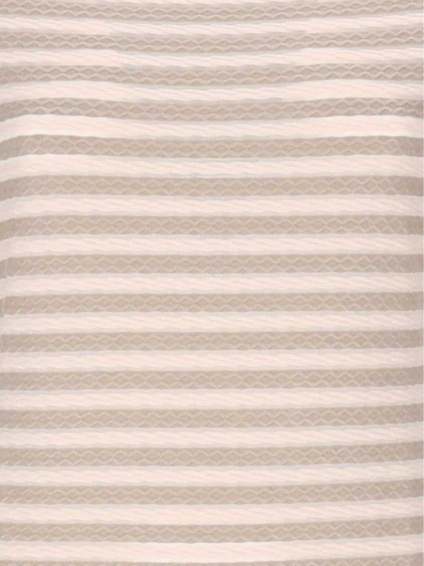 Emporio Armani Fitted Jumper With Horizontal Stripes And Textured Weave