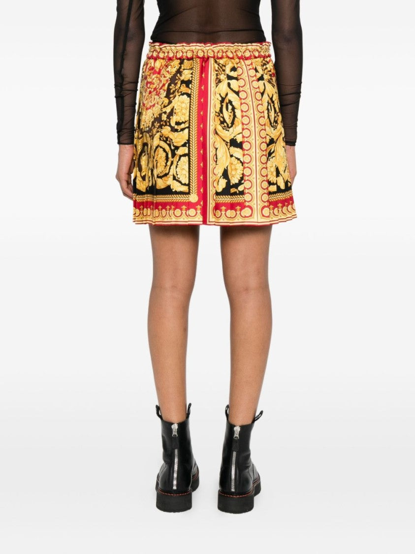 Versace High-Waisted A-Line Skirt With Baroque Print
