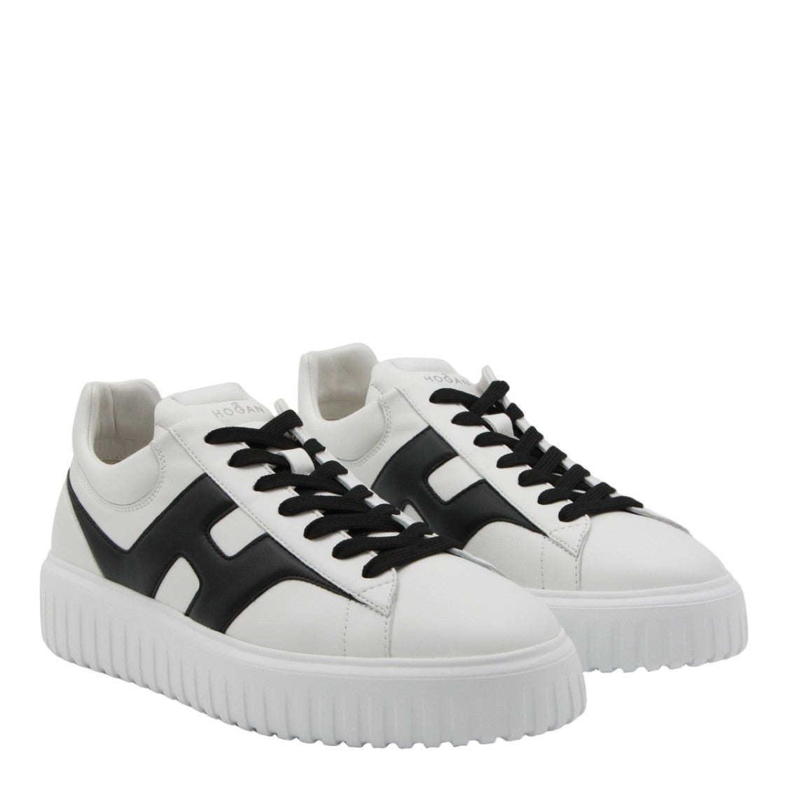 Hogan White Hogan Sneakers With Bold Black Design
