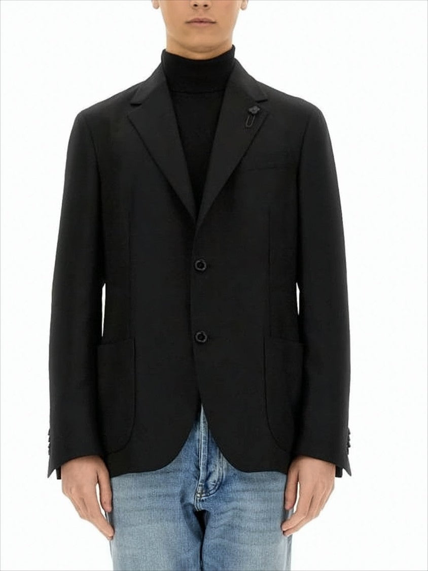 Lardini Tailored Black Wool Jacket