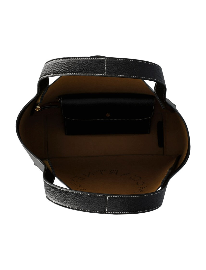 Stella Mccartney Logo Tote Bag Embossed Grainy Alter Mat