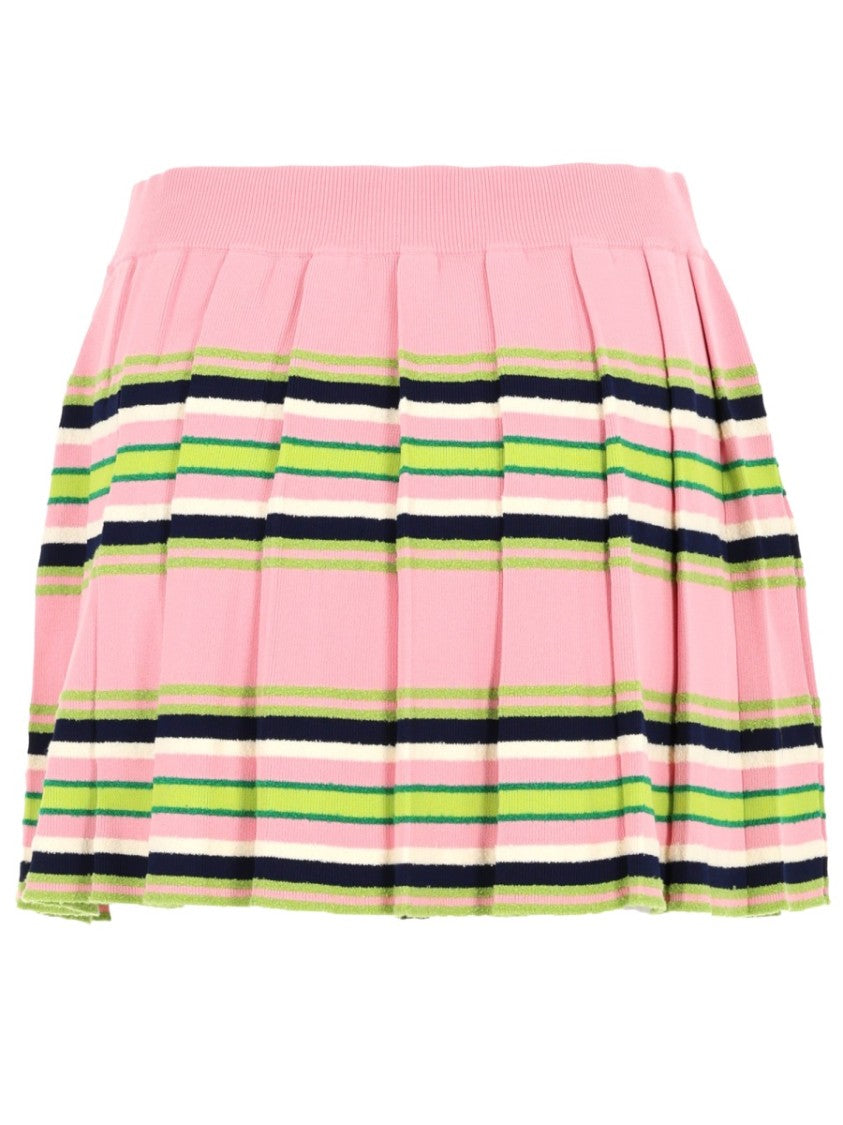 Casablanca Vibrant Pink Back Backdrop Mini Skirt