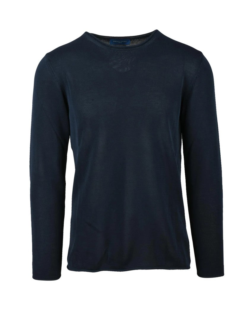 Daniele Fiesoli Blue Soft Cotton Sweater
