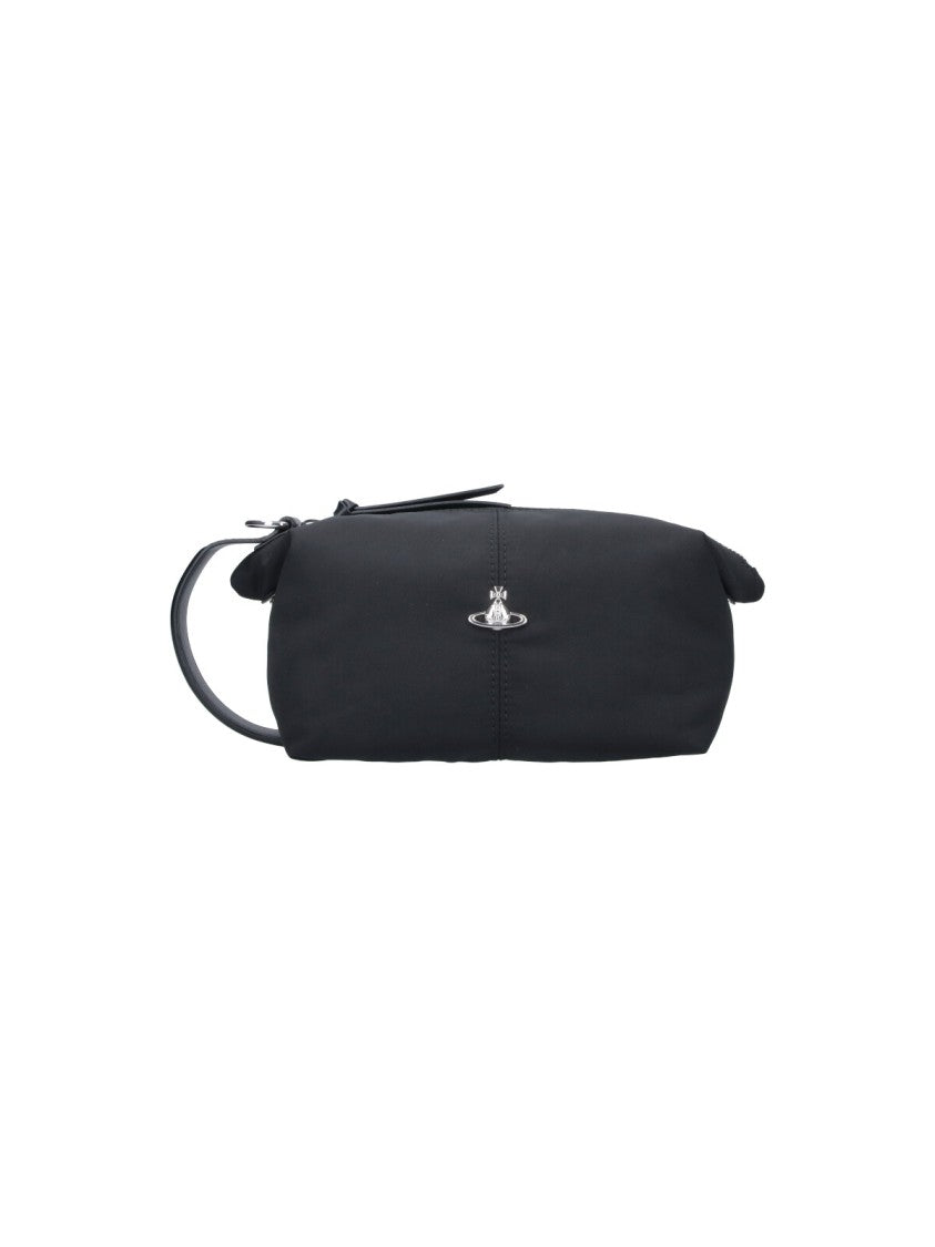 Vivienne Westwood Black Wash Bag Fabric Zip Pouch