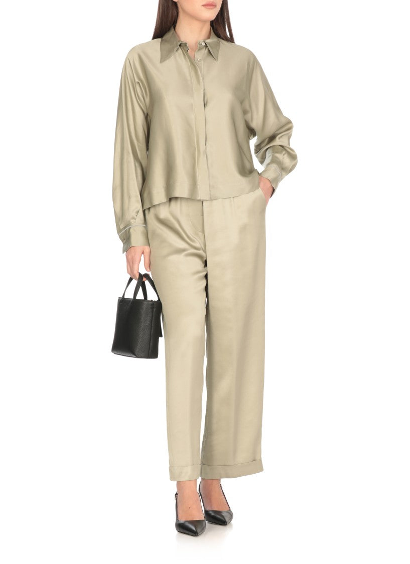Peserico Green Viscose Shirt