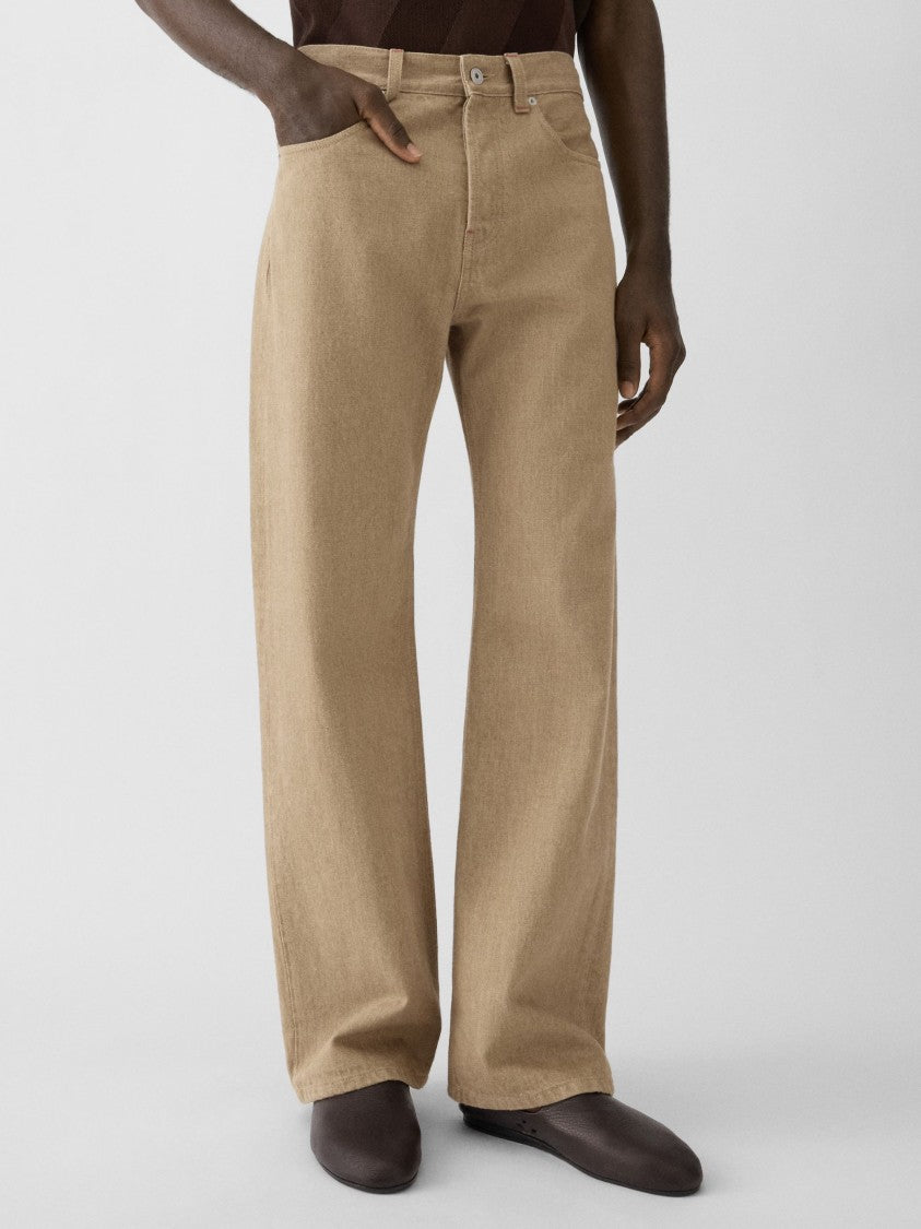 Jacquemus Beige Straight Fit Cotton Jeans