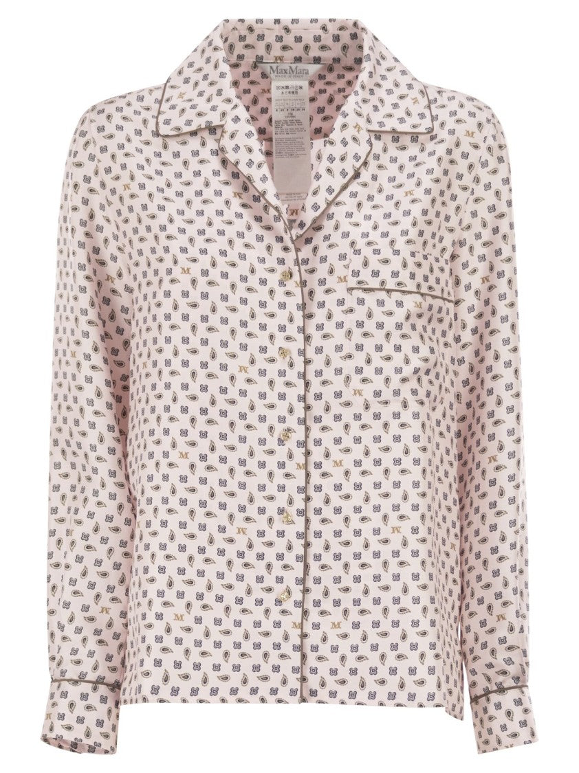 Max Mara Mxmdisco - Semi-Fitted Printed Silk Shirt