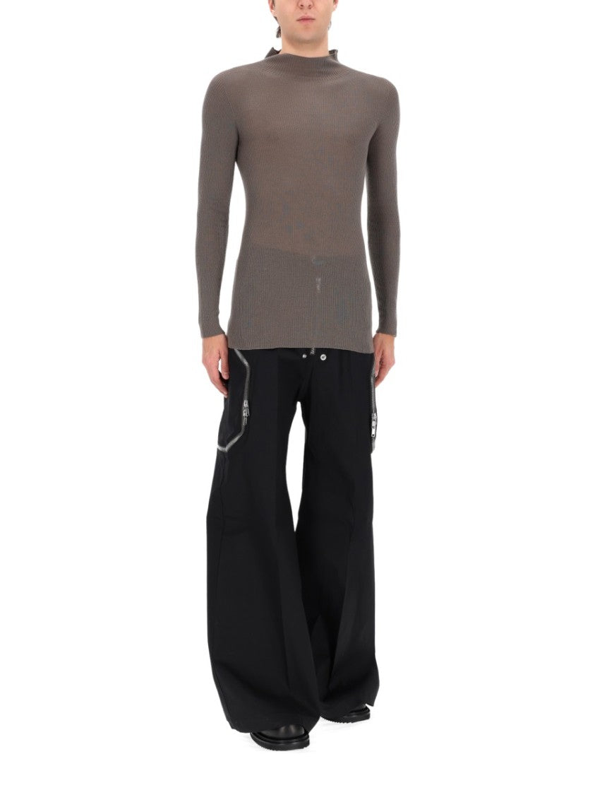 Rick Owens Tabard Newwool Ribbed Turtleneck