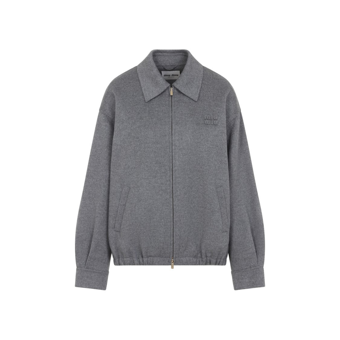 Miu Miu Grey Virgin Wool Blouson