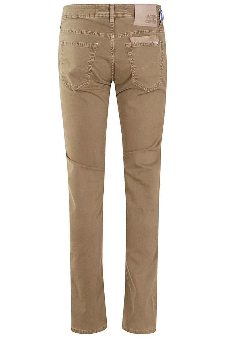 Jacob Cohen Stretch Gabardine Trousers With Elegant Detailing