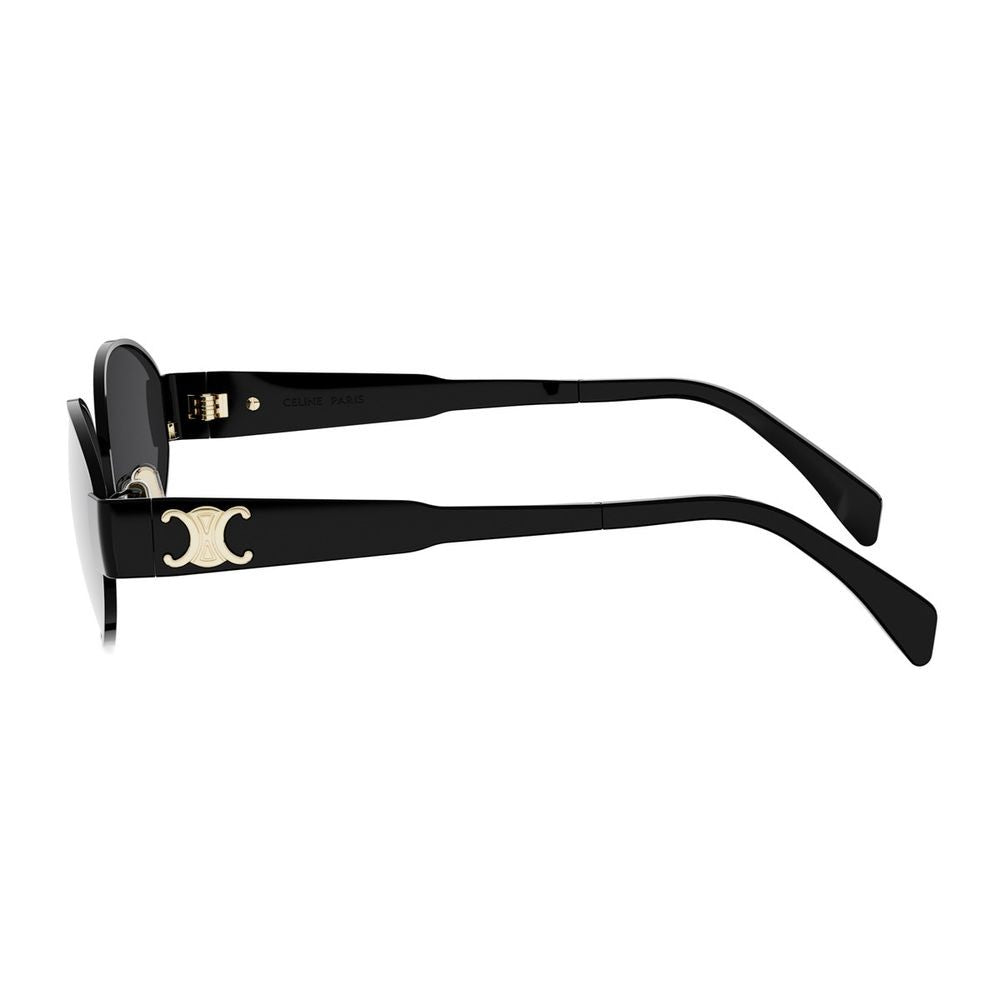 Celine Metal Triomphe Oval Black Metal Triomphe Sunglasses