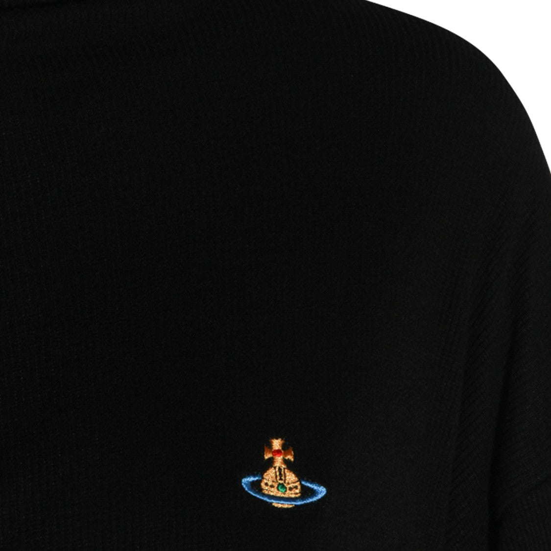 Vivienne Westwood Black Stretch Hebo Top With Asymmetric Neckline