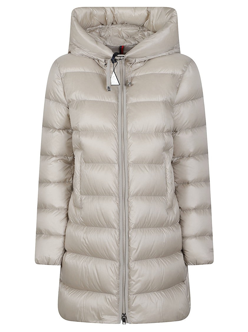 Moncler Suyenne Midi Quilted High-Collar Down Jacket