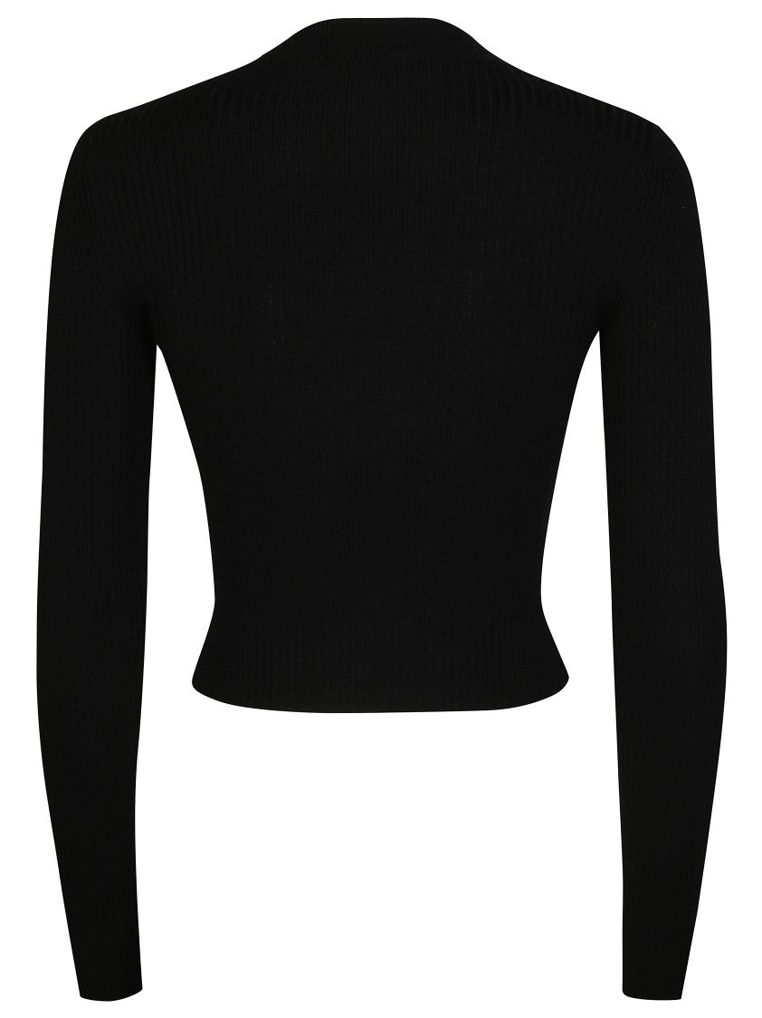 Diesel Fitted Ribbed Knit Top With Cut-Out Detail