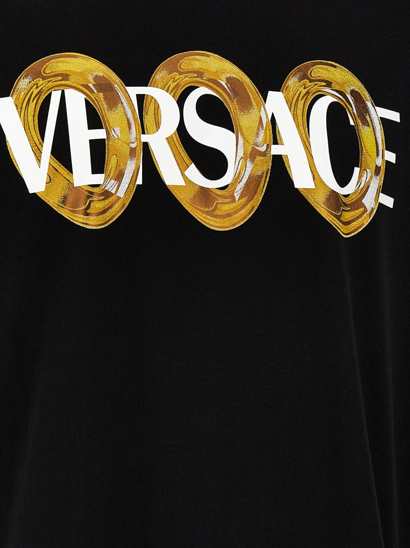 Versace Bold Logo Print Cotton T-Shirt