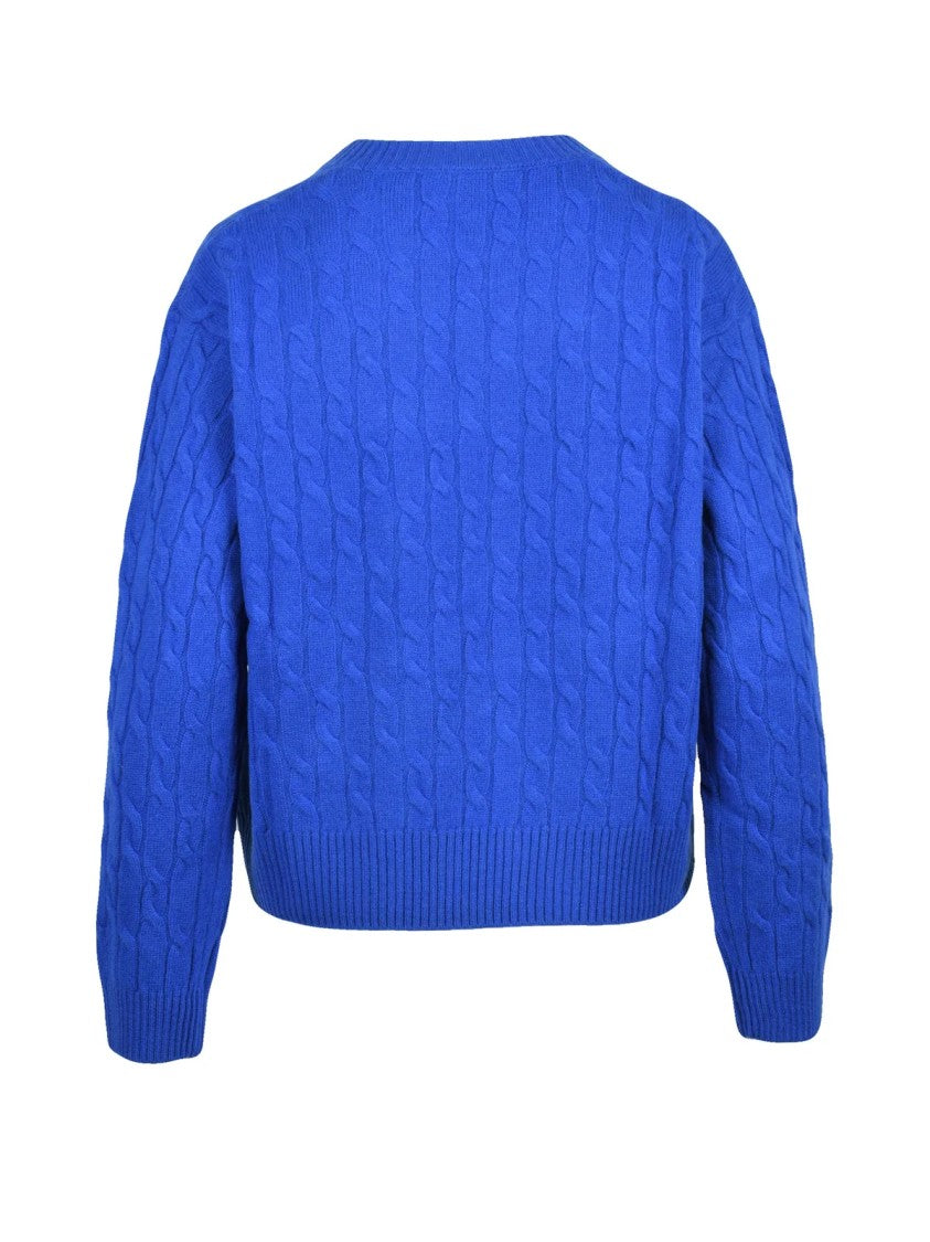Ballantyne Intricate Cable Knit Crewneck Sweater Crafted From 100% Wool