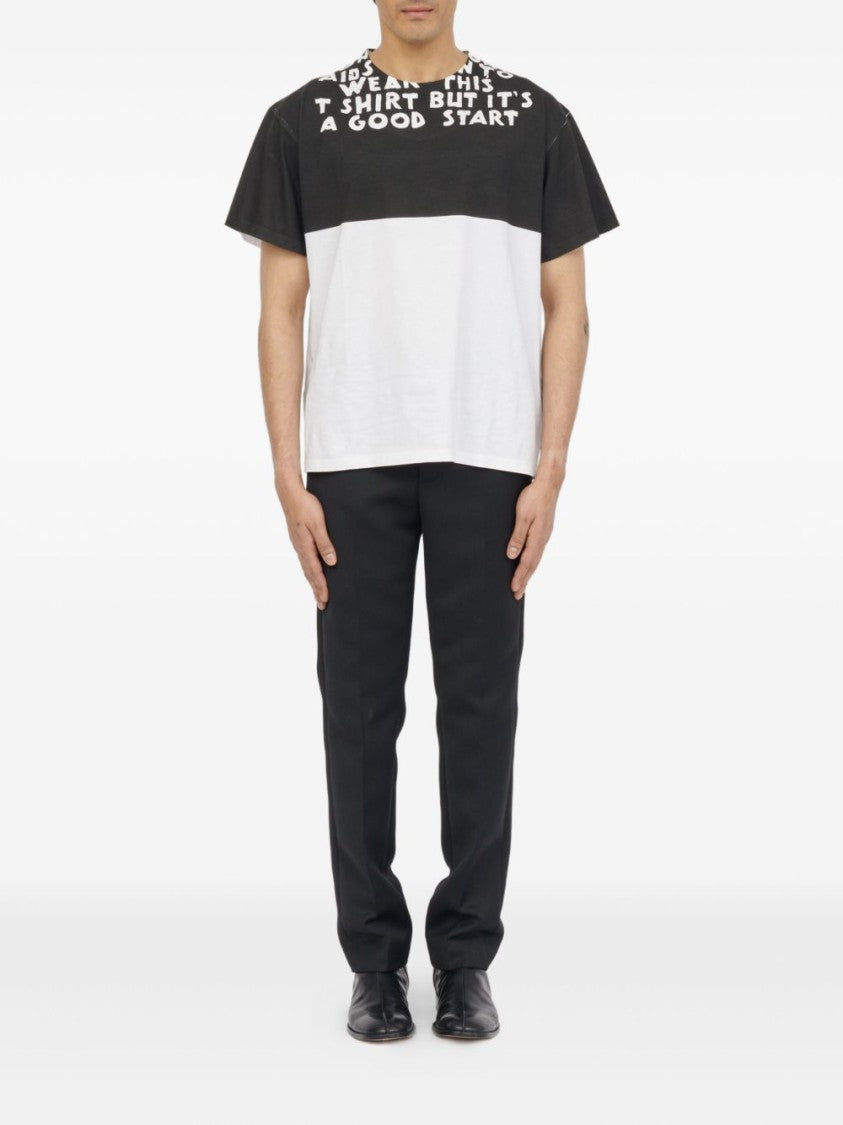 Mm6 By Maison Margiela Bold Graphic Print T-Shirt With Relaxed Fit