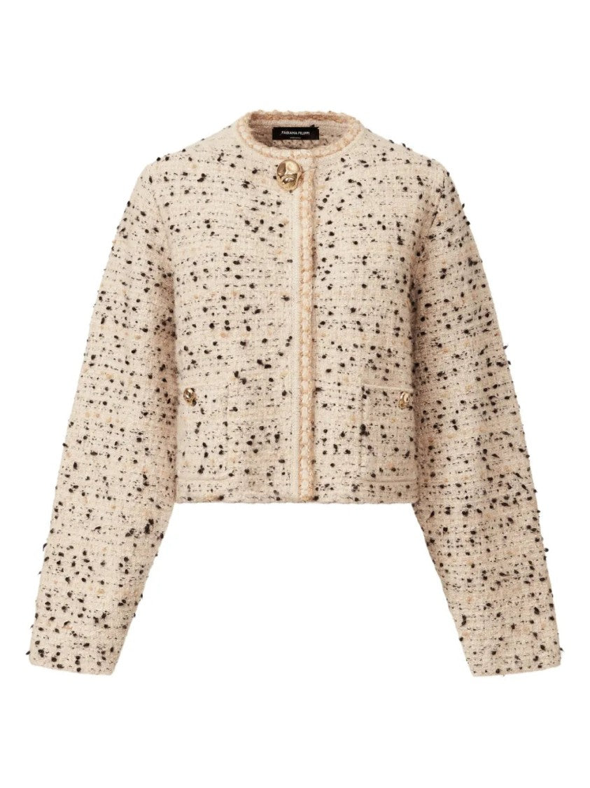 Fabiana Filippi Tweed Gold-Button Jacket
